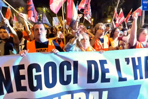 Milhares protestaram nas ruas de Barcelona contra crise da habitação em Espanha