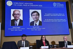 Henri Kagan e Kenso Soai ganham o Nobel da Química 2026