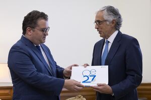 O ministro de Estado e das Finanças, Joaquim Miranda Sarmento