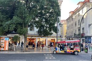 Praça D. Pedro IV, no Rossio, durante as manifestações