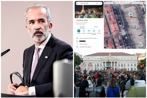 O número de telemóvel de Paulo Rangel (aqui rasurado pela SÁBADO) foi divulgado no Google Maps em Lisboa