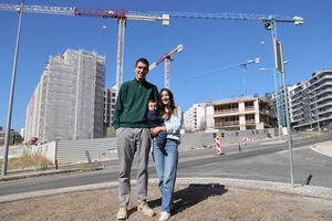 Diogo e Mariana já deram a entrada para um apartamento neste condomínio, em Loures