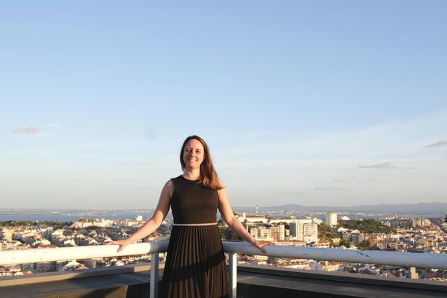 No terraço da torre Sul do Técnico, aberto para a sessão fotográfica da SÁBADO