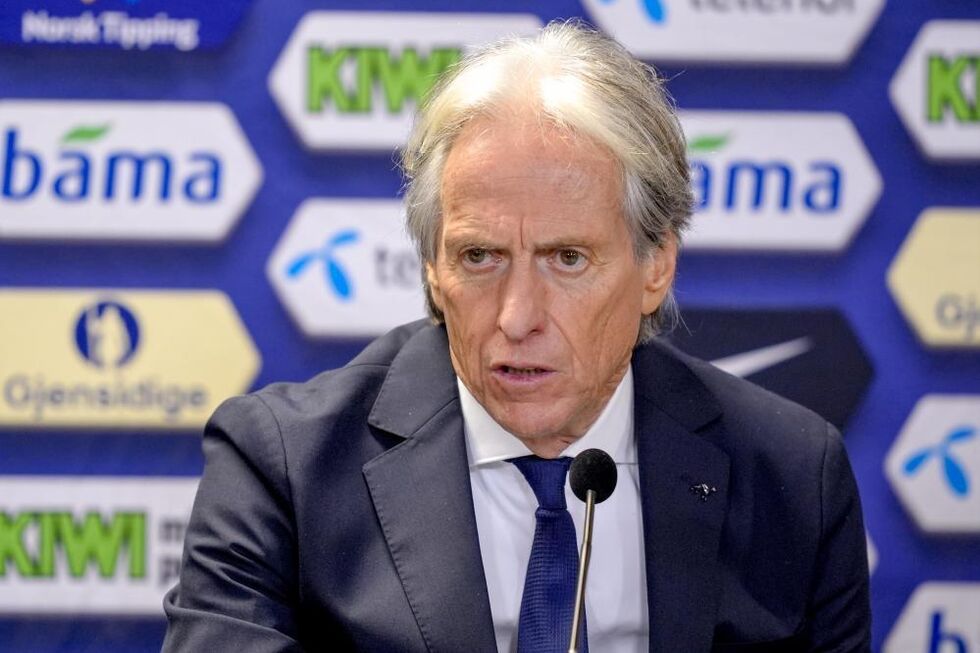 Jorge Jesus na conferência de análise ao Noruega-Portugal