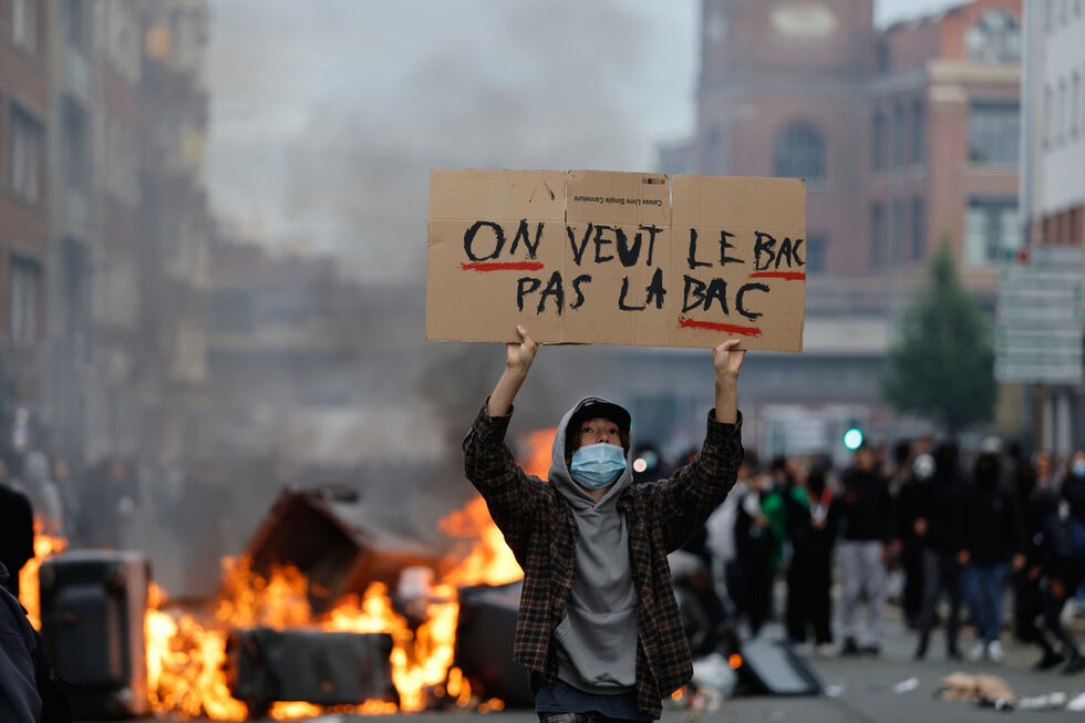 Protestos estudantes França