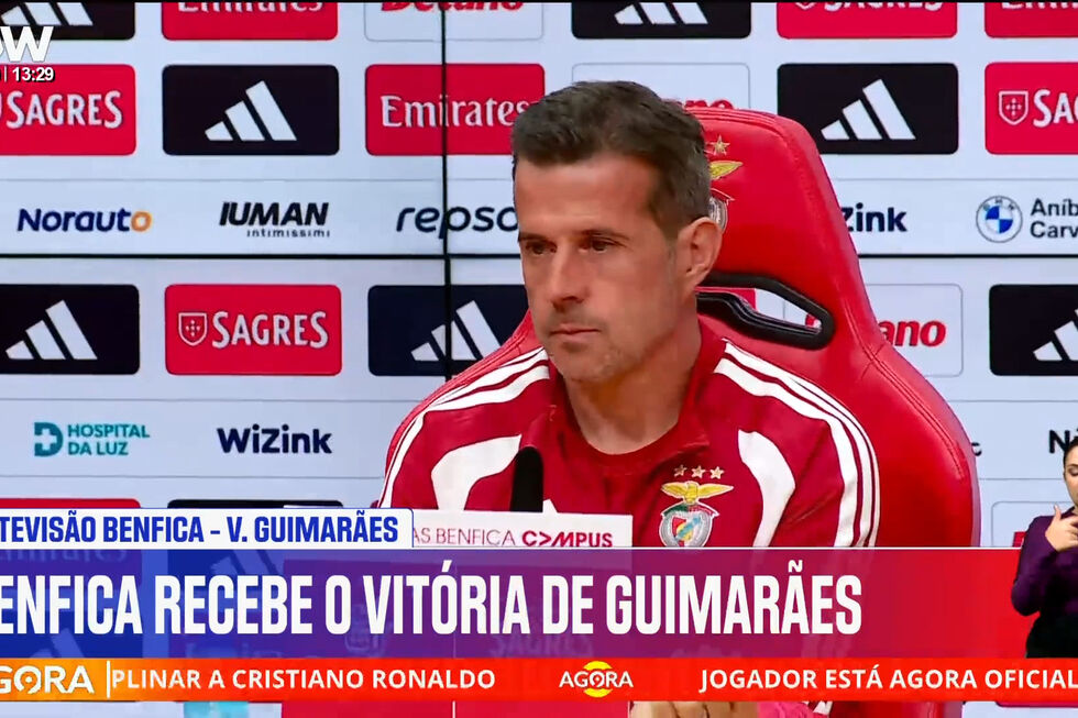 Marco Silva explica situação clínica do plantel do Benfica: quatro baixas para Guimarães