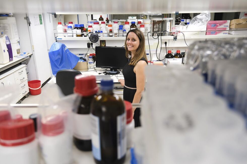 A astrobióloga Zita Martins no laboratório onde analisa as amostras, recolhidas em ambientes análogos aos dos planetas 