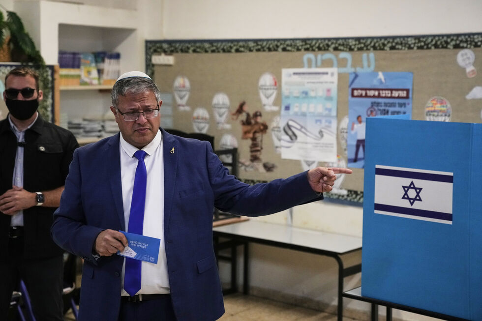 Itamar Ben Gvir, ministro da Segurança Nacional, já votou